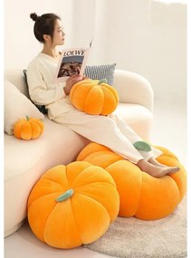 Dekoračný vankúš v tvare tekvice PUMPKIN 35 cm, krémový