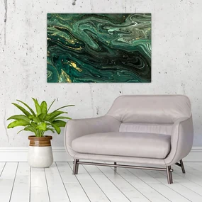Obraz - Zelený mramor (90x60 cm)