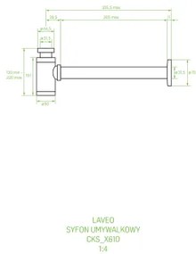 Laveo Laveo, umývadlový fľašový sifón, chrómová, LAV-CKS_061D