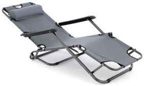 Garthen 74533 Skladacie záhradné lehátko, sivá
