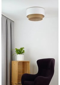 Duolla - Stropné svietidlo BOHO 1xE27/15W/230V pr. 45 cm biela/hnedá