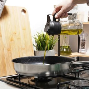 VILDE Sklenený rozprašovač a dávkovač na olej 2v1 450ml - číre sklo