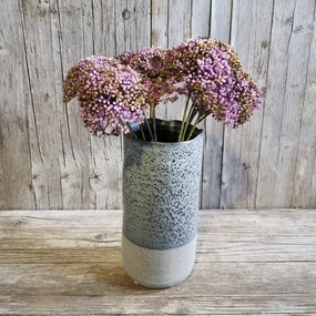 Váza keramická šedohnedá 12x12x23.5cm