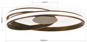 Orion DL 7-638-LED Stmievateľné stropné svietidlo CIRCUS LED/30W/230V hnedá/patina