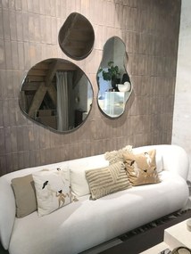 Ferm Living Dizajnové nástenné zrkadlo Pond Brass – large