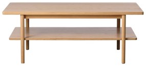 Konferenčný stolík s doskou v dubovom dekore v prírodnej farbe 60x120 cm Ponza – Unique Furniture