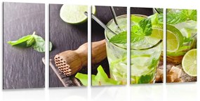 5-dielny obraz lahodné Mojito