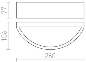 RED - Design Rendl -R10366 - Vonkajšie nástenné svietidlo LESA 1xE27/26W/230V IP54