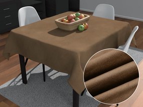 Biante Štvorcový obrus/imitácia brúsenej kože Alcantara ALC-015 Svetlo hnedý 110x110 cm