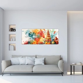Obraz - Akvarelové ilustrácie (120x50 cm)