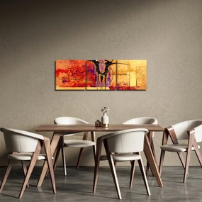 Obraz - Africká bohyňa (s hodinami) (90x30 cm)
