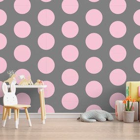 Sablio Tapeta Veľké ružové bodky - 125x75 cm