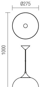 Redo 06-032 - Luster na lanku COLINE 1xE27/42W/230V