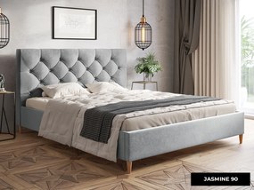 PROXIMA.store - Luxusná čalúnená posteľ FIONA ROZMER: 180 x 200 cm, FARBA NÔH: dub