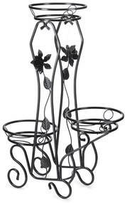 STOJAN NA KVETINÁČ ROSE 92X28X65 CM ČIERNA