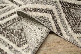 Koberec Angola F914A boho / kosoštvorce, antracitový / sivý