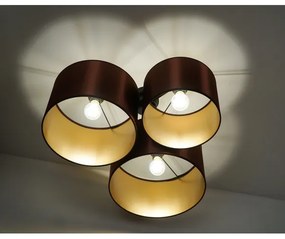 Duolla - Prisadený luster ROLLER TRIO SHINY 3xE27/15W/230V medená/zlatá