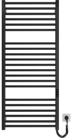 Kúpeľňový rebríkový radiátor HF DERBY 255W/230V 117x53 cm čierna