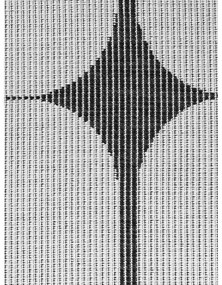 Čierno-biely okrúhly vnútorný a vonkajší koberec ø 160 cm Duet Bowen – NORTHRUGS