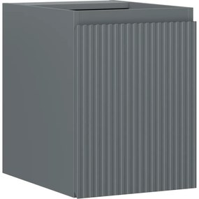 Mexen Rivel, kúpeľňová skrinka 35 cm, 1 dvierka, s drážkami, grafitová matná, 91A21-03547-1-BF66