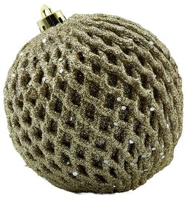 DECOLED Plastové ozdoby, d.8 cm, zlaté, 4x vráskavé, 4x matné, 4x trblietavé