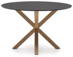 Okrúhly jedálenský stôl so sklenenou doskou ø 120 cm Argo – Kave Home