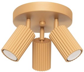 Sollux SL.1563 - Bodové svietidlo KARBON 3xGU10/10W/230V zlatá