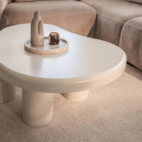 Konferenčný stolík Vercelli, 100 cm biely