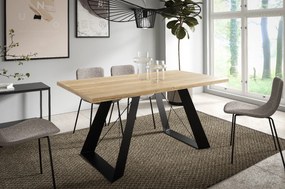 Dizajnový rozkladací jedálenský stôl TAIT prírodný dub halifax Rozmer stola: rozmer 160cm
