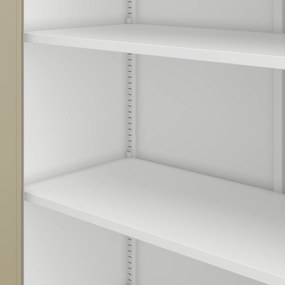 Kovová spisová skriňa ALEX, 450 x 1850 x 400 mm, Eco Design: biela/ dub sonoma