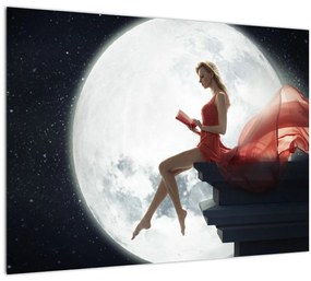 Obraz - Žena za svitu mesiaca (70x50 cm)