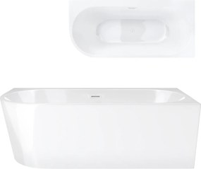 Akrylová rohová vaňa Corsan Intero 150 x 74 Montáž pravá Korková Biela
