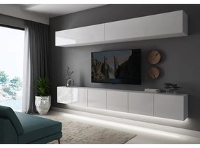 OBÝVACIA STENA ELEGANTE BIELY LESK LED