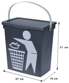 Odpadkový kôš Bio 12L sivý