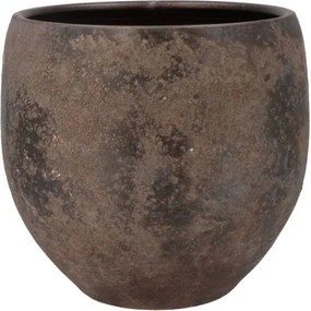 Šedo-hnědý keramický květináč Indonesian Bali - Ø 35*32 cm