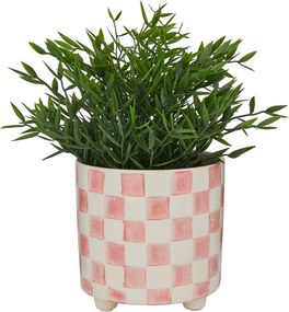 NEW DELFT Kvetináč šachovnica 13,5 cm - ružová