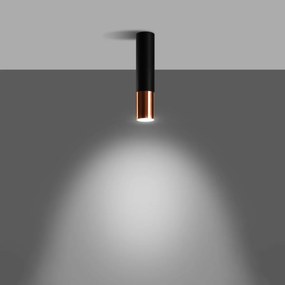 Sollux Stropné svietidlo LOOPEZ black/copper SL_0945