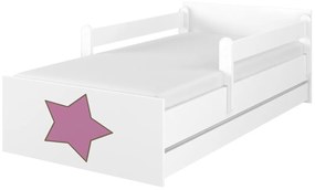 Raj posteli Detská posteľ " gravírovaná hviezda " MAX  XXL borovica nórska