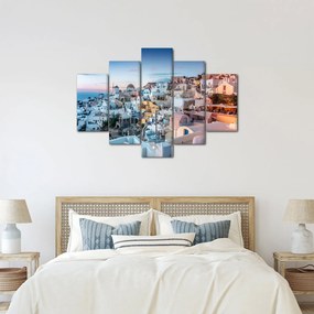 Obraz - Súmrak v Santorini (150x105 cm)