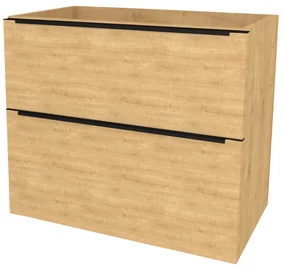 Mereo, Mereo Mailo, kúpeľňová skrinka 101 cm, čierne madlo, Multidecor, Dub Arlington, MER-CN592SBDARL