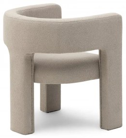 Tmavobéžové designové kreslo ALPAH E