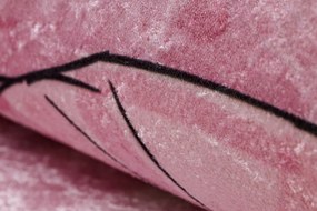 BAMBINO Detský prateľný koberec Balerína - ružový,