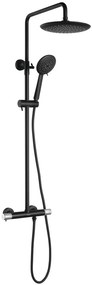Sapho, SOLARIS sprchový stĺp s termostatickou batériou, čierna matná/chróm, WD139BC