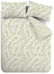 Zelené obliečky na jednolôžko 135x200 cm Sorrel Leaves – Catherine Lansfield