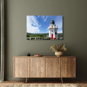 Obraz majáku Akaroa, Nový Zéland (90x60 cm)