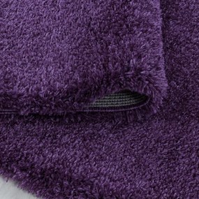 Koberec Fluffy Super Soft fialový kruh