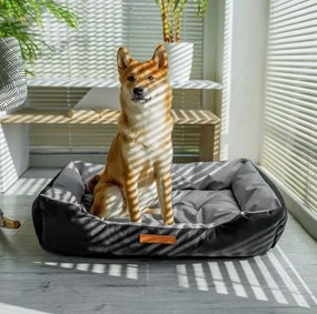 Pelech pre psov MILO - prešívaný - šedý/čierny