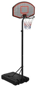 Basketbalový stojan čierny 237-307 cm polyetén 93653