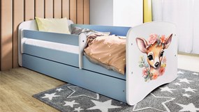 XXXLutz POSTEĽ PRE DETI A MLÁDEŽ 80/160 cm, modrá, biela MID.YOU - Detské izby - 00214200022F