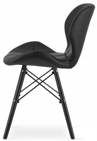 Jedálenský stôl TODI jaseň 60 cm s dvoma stoličkami LAGO zamatové čierne, ekokoža